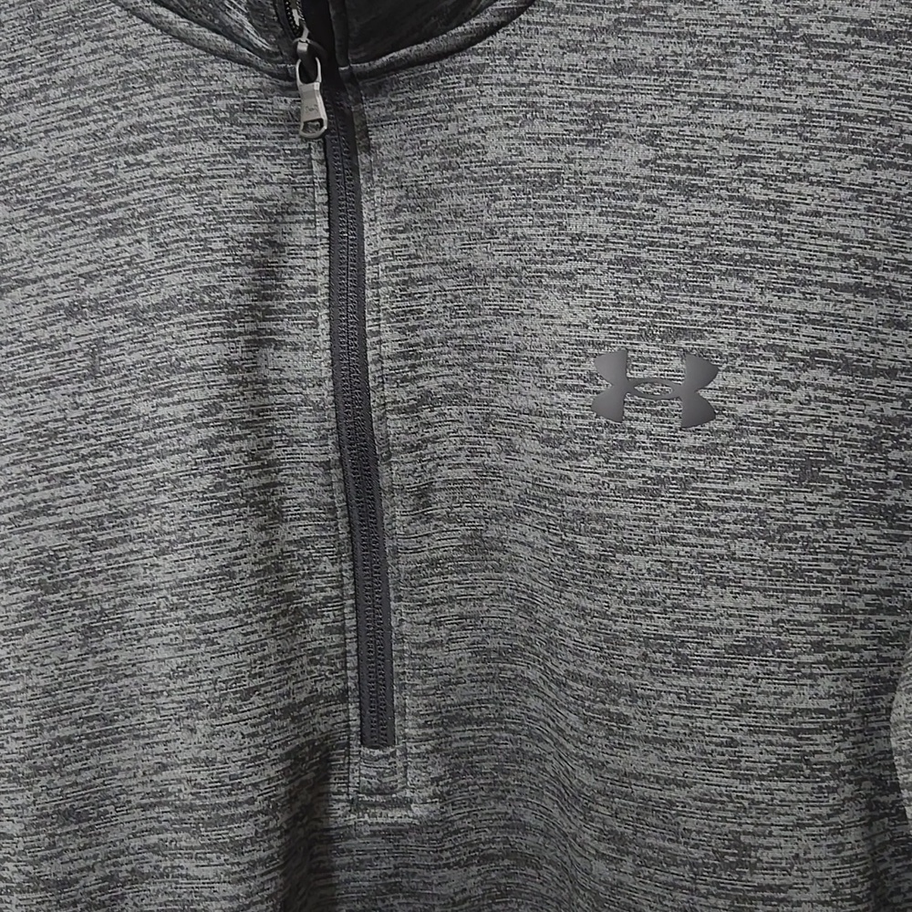 Under Armour Men's Black & Gray Heather Half-Zip Sweater XL - Picture 2 of 5